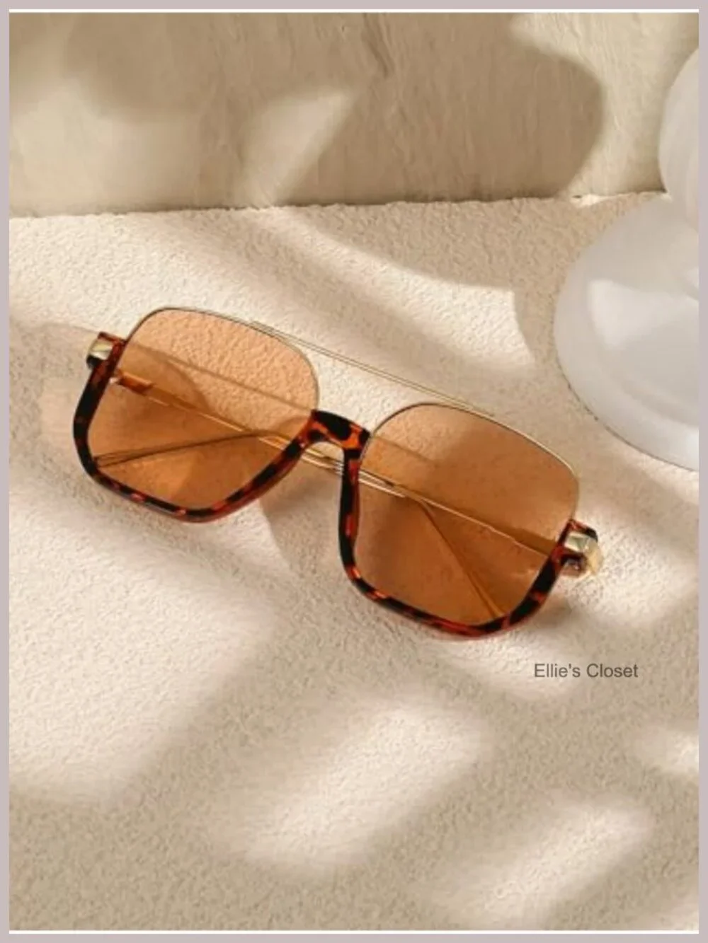 Oversized Square Semi-Rimless Aviator Sunglasses UV400 TAC Lenses
